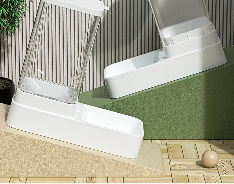 Automatic Cat Feeder & Water Dispenser – Gravity-Based Dual Food & Water Station for Pets