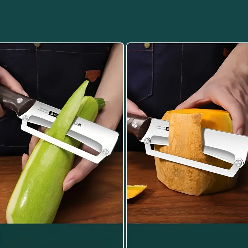 Stainless Steel Vegetable Peeler with Wooden Handle – Durable Fruit & Potato Peeler Tool