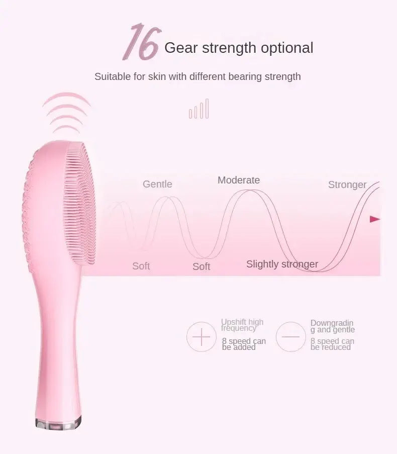 Silicone Facial Cleansing Brush – USB Rechargeable & Waterproof