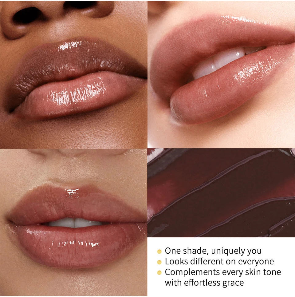 Moisturizing Lipstick & Lip Plumper – Long-Lasting Hydrating Lip Gloss (Natural Shades)
