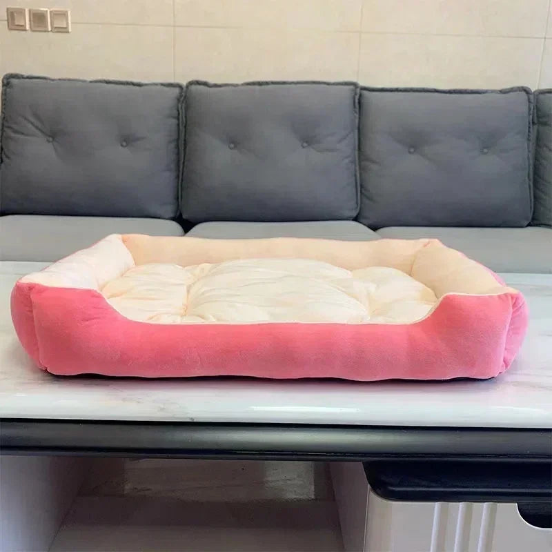 Calming Plush Pet Bed – Deep Sleep Comfort for Dogs & Cats