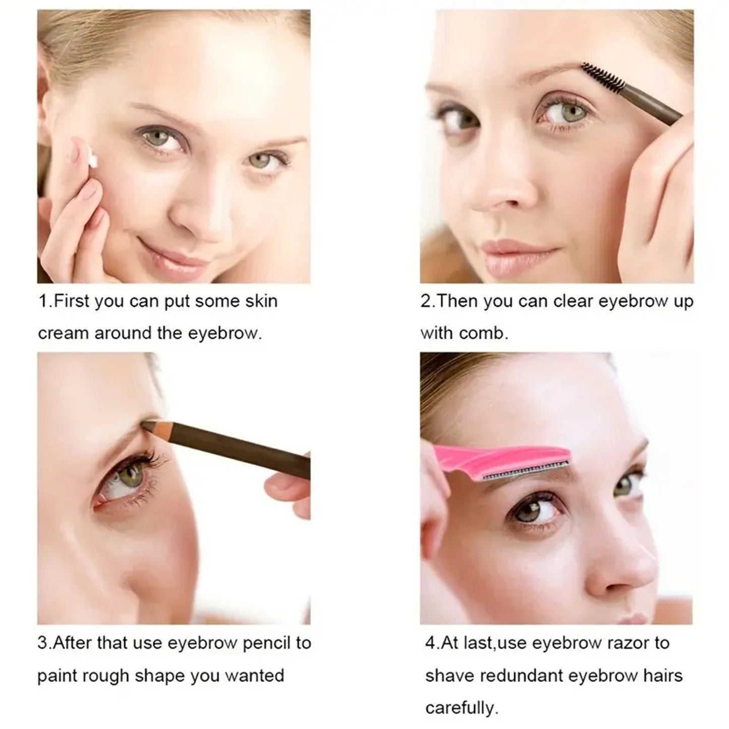 Eyebrow & Face Razor Set for Women & Men – Safe Facial Hair Remover with Protective Cover \Smooth & Precise Trimming