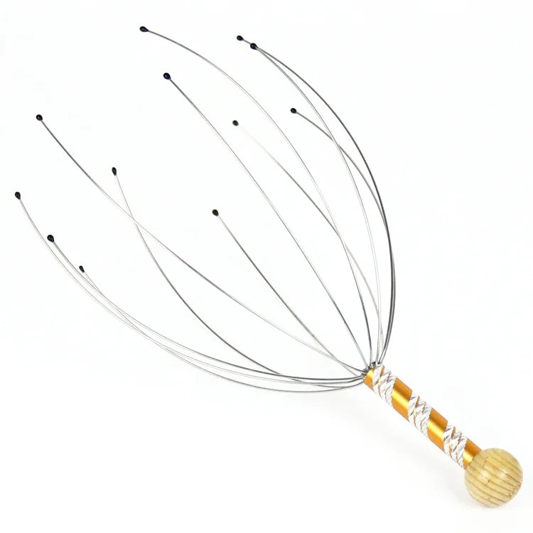 Octopus Head Massager – Stainless Steel Scalp Massager for Deep Relaxation & Stress Relief | Lightweight & Portable