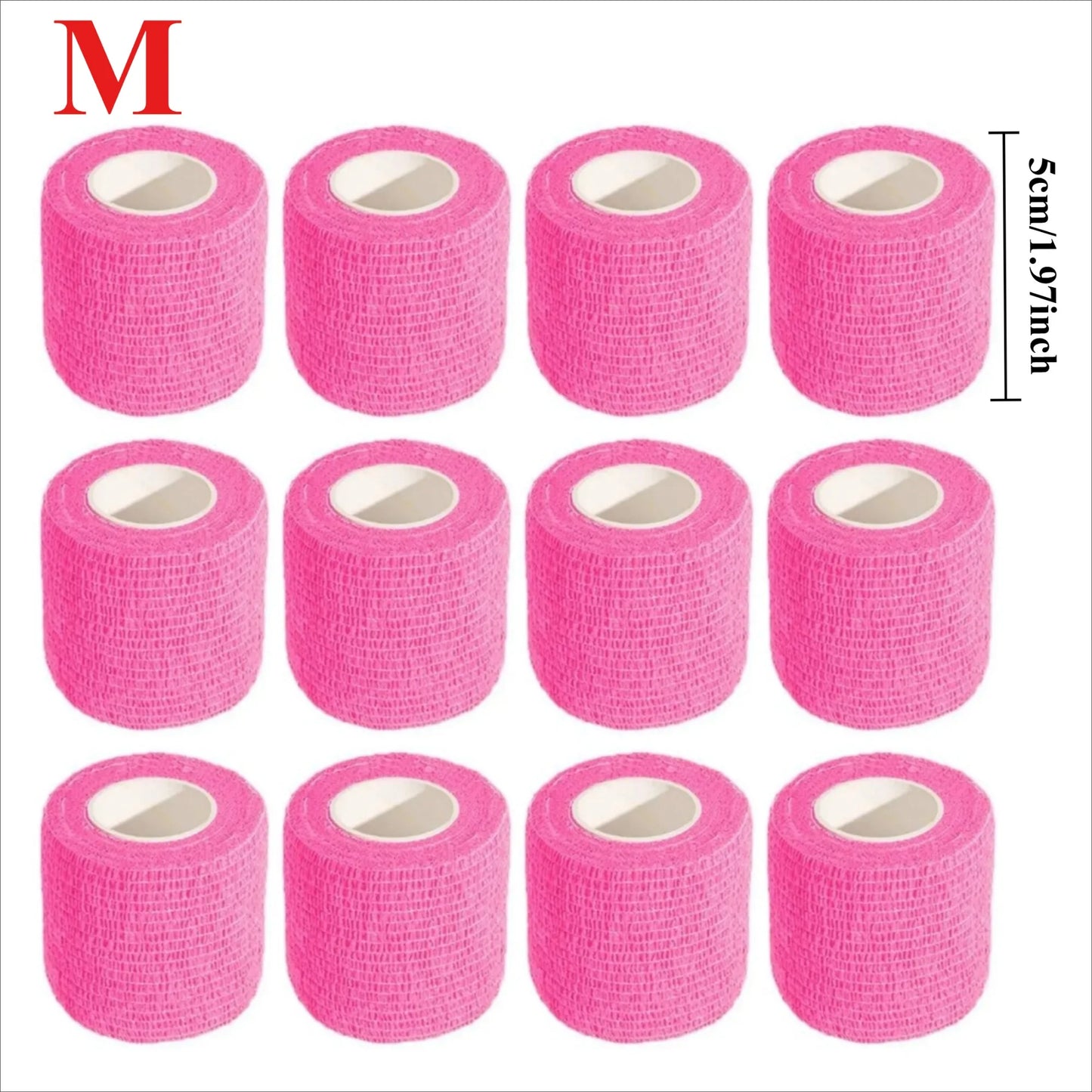 Self-Adhesive Elastic Bandage Wrap (10/12pcs) – Pet & Sport First Aid Tape for Dogs, Cats, Ankle & Joint Support