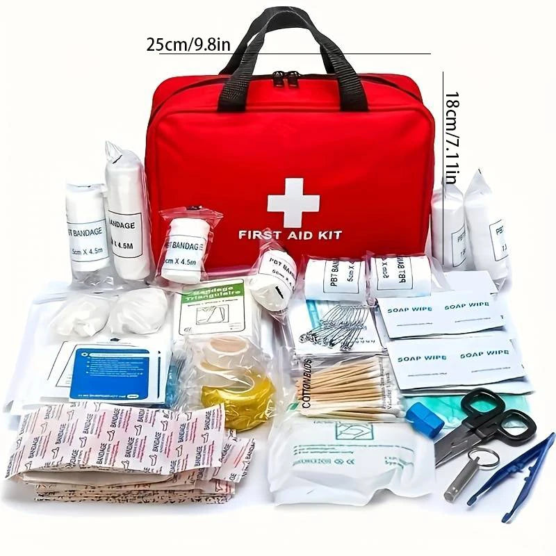Portable Multi-Purpose First Aid Kit – Small & Large Sizes for Outdoor, Travel, Camping & Emergencies
