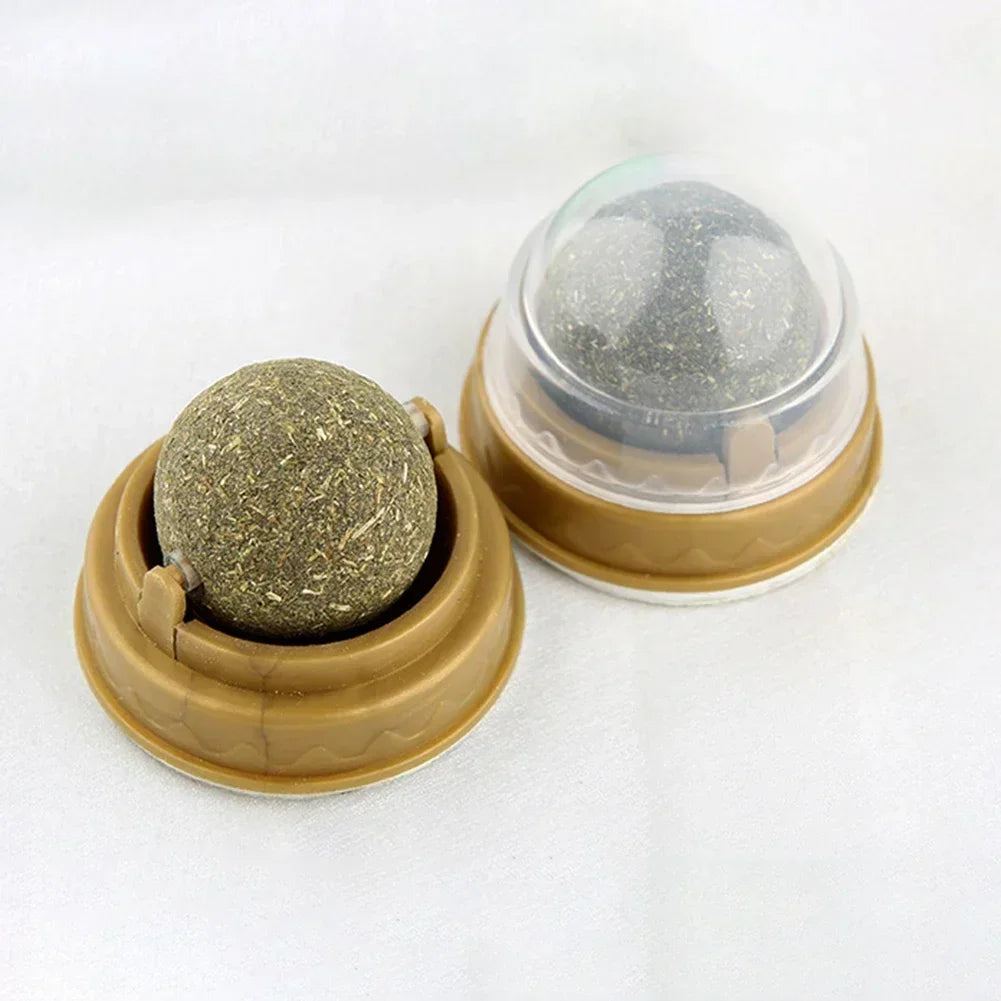 Rotating Catnip Ball Toys for Cats (1–10 Pack) – Edible Natural Cat Mint, Teeth Cleaning & Interactive Chasing Toy