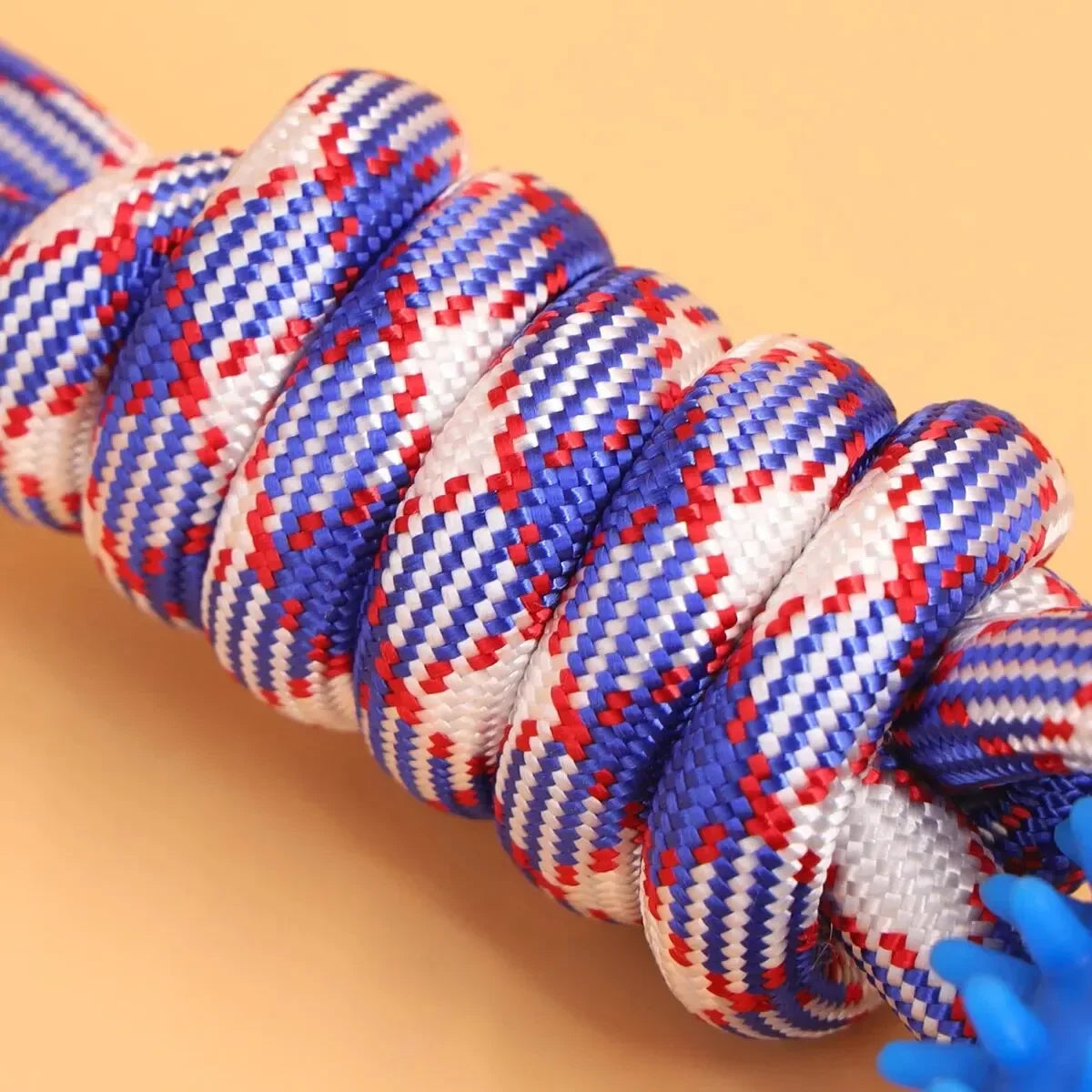 Durable Chew-Resistant Dog Rope Toy – Interactive Colorful Knot Rubber Tug Toy for Dogs