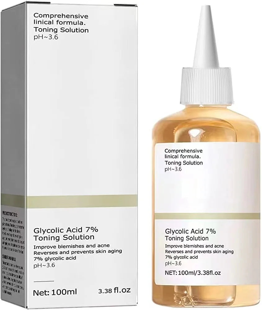 Glycolic Acid 7% Toning Solution – Exfoliating Face Toner for Smoother & Brighter Skin (100ml)