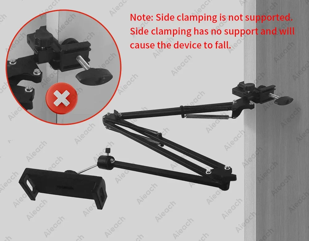 Flexible Lazy Arm Tablet & Phone Holder – Universal 360° Aluminum Mount